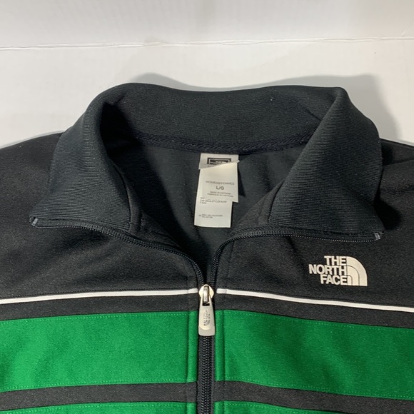 The North Face A5 Women's Full Zip Black w Green and White Track Jacket Size L - Picture 3 of 4